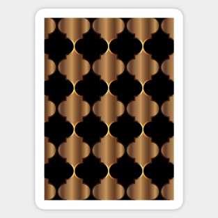 Golden Black Islamic Geometric - Golden Black Islamic Pattern - Golden Black Islamic Pattern Geometric Sticker